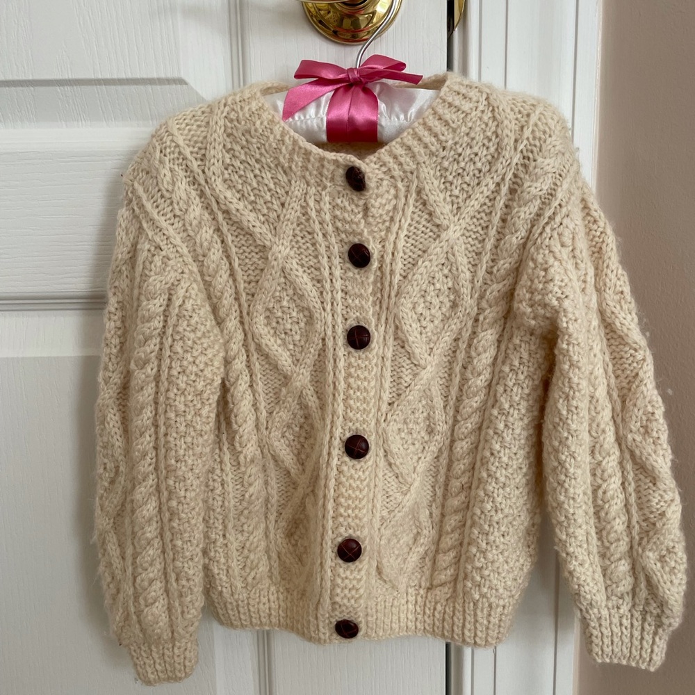 Irish Wool Cardigan from Buncrana, Ireland.